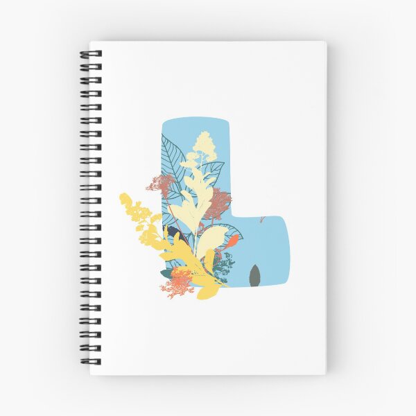 Item preview, Floral Monogram | Blue L designed and sold by MillwoodEngrave.