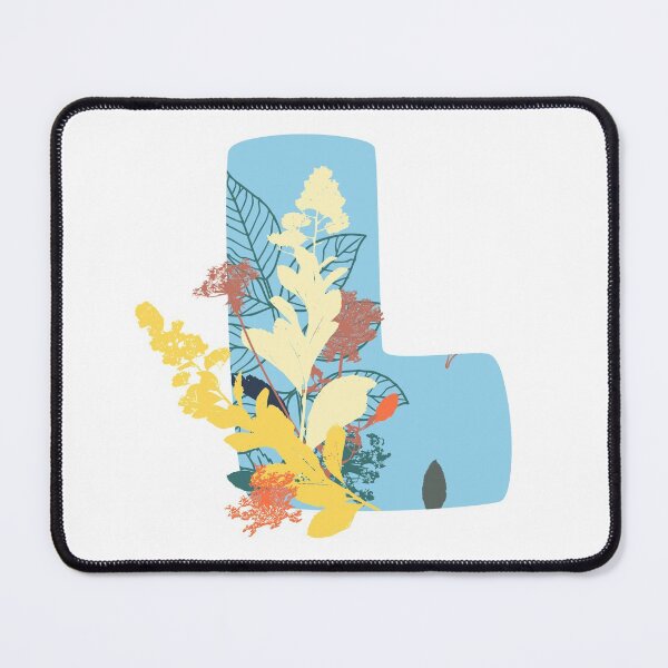 Item preview, Floral Monogram | Blue L designed and sold by MillwoodEngrave.