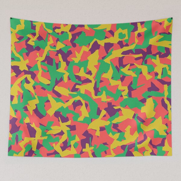 Item preview, camo hippie pattern designed and sold by cutecrazytshirt.