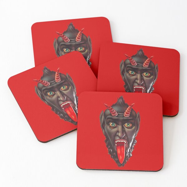 Item preview, Krampus face (on red) designed and sold by DotorEaon.