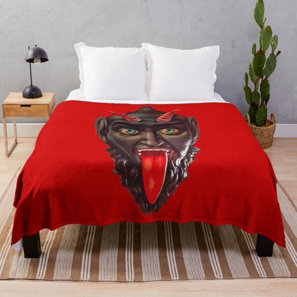 Item preview, Krampus face (on red) designed and sold by DotorEaon.
