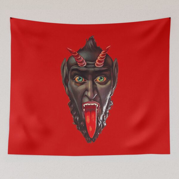 Item preview, Krampus face (on red) designed and sold by DotorEaon.
