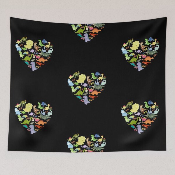 Item preview, Dinosaurs Pattern In A Heart Shape - Dinosaur  designed and sold by AsmArt-co.