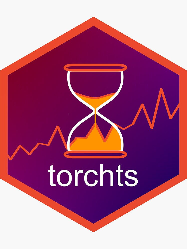 Thumbnail 3 of 3, Sticker, torchts R package hex sticker designed and sold by krzjoa.