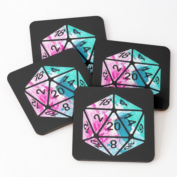 Item preview, Painted Drip Pop Art AD&D Critical Hit d20 Polyhedral Dice Design designed and sold by Candlewood Museum & Gift Shoppe.