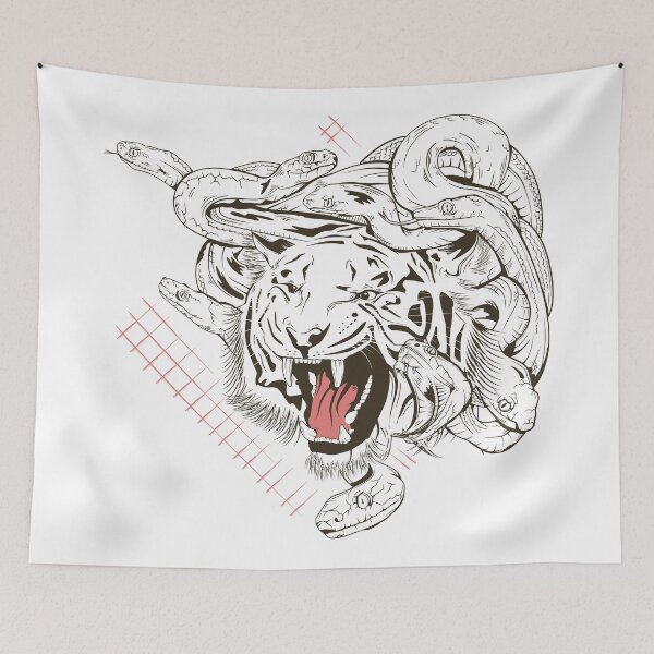 Item preview, Tiger face Medusa designed and sold by piedaydesigns.