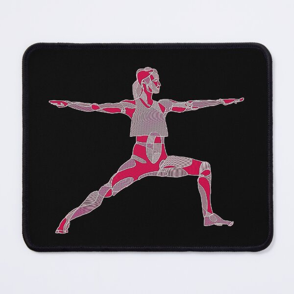 Item preview, Yogini Outline Red Pink Yoga Pose  designed and sold by danceink.