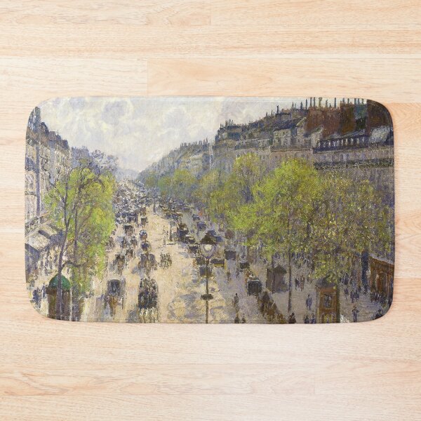 Item preview, Boulevard Montmartre, Spring by Camille Pissarro (1879) designed and sold by allhistory.