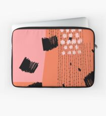 Clementine // Abstraktes Gekritzel Retro Laptoptasche