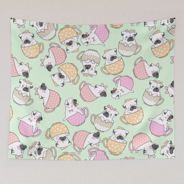 Item preview, Pugs and Teacups designed and sold by GreenStardust.