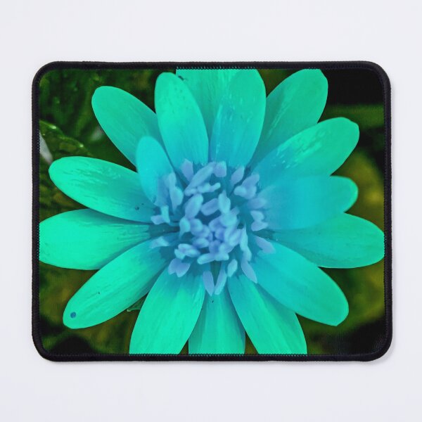 Item preview, Blue flower green background designed and sold by cizito.