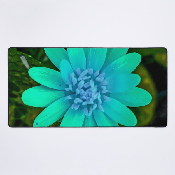 Item preview, Blue flower green background designed and sold by cizito.