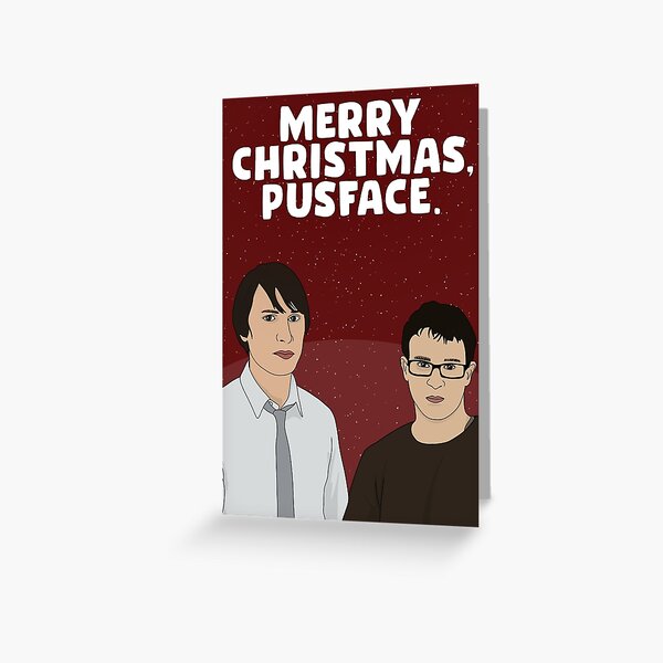 pusface (christmas). Greeting Card