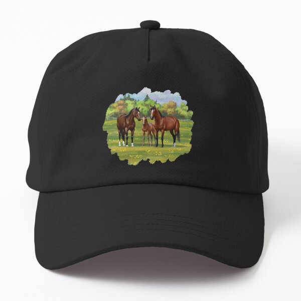 Aperçu de l'œuvre Brown Bay Quarter Horses dans les pâturages d'été créée et vendue par csforest.