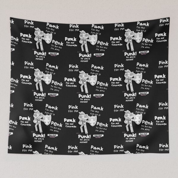 Item preview, Punk Rock Black and White BikiniKat Pink Pank Ponk Pank Punk out! designed and sold by BikiniKat.