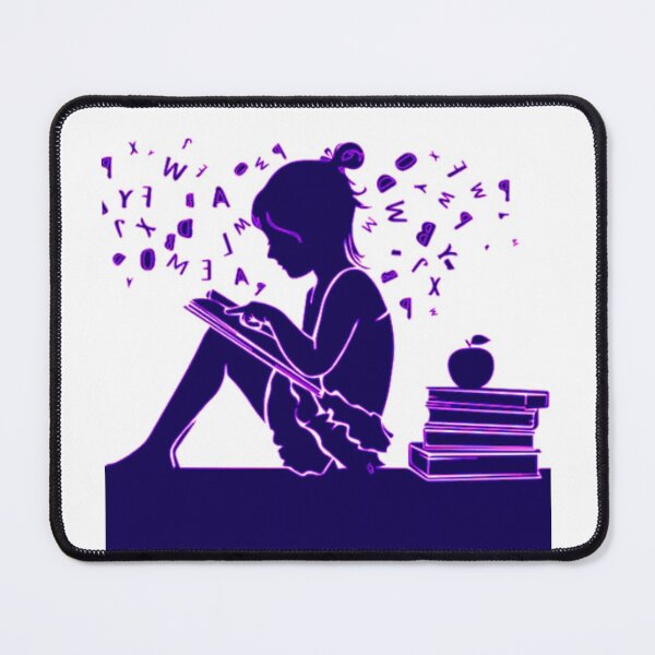 Item preview, DEDICATED GIRL READING STUDYING LEARNING FROM BOOKS designed and sold by MrCreativeArts.
