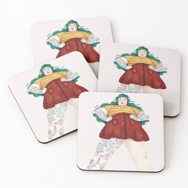 Item preview, Feminist Girl with Tattoos - Take Up Space designed and sold by Monica  Segura.