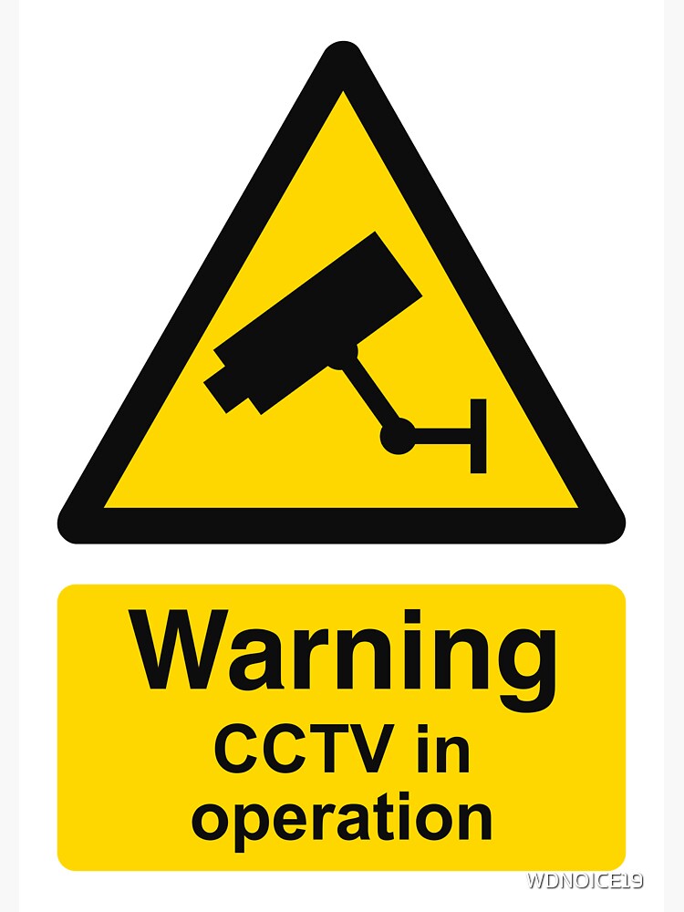 Security CCTV in Operation Sign 50mm x 70mm MISC11 Sticker Pack of 2