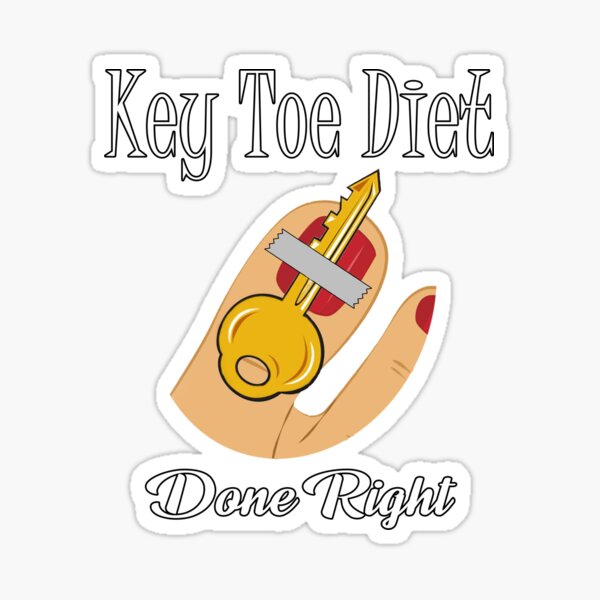 Keto Diet Done Right (key toe) Sticker