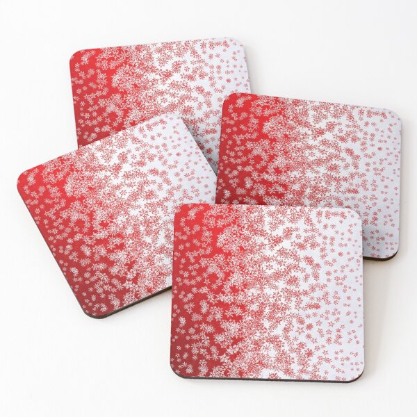Item preview, Snowflakes in red and white designed and sold by Fitandstylish.