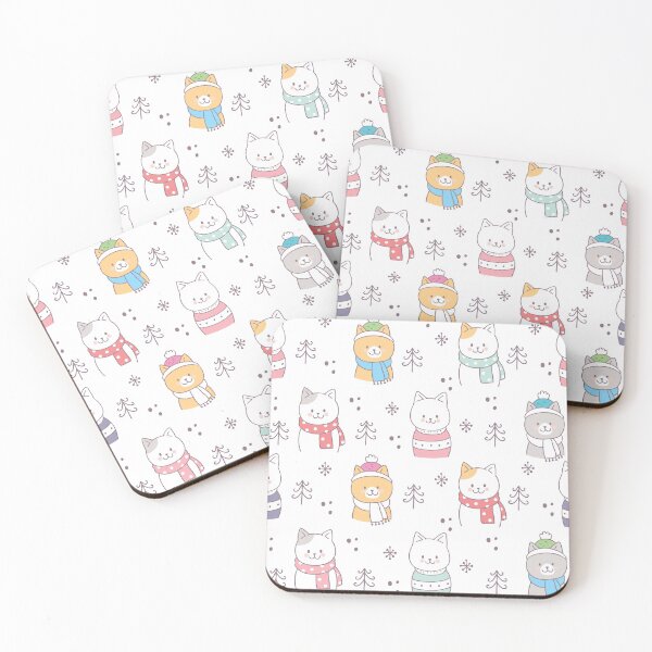 Item preview, Cats and Winter Print  designed and sold by Pinkmagenta.