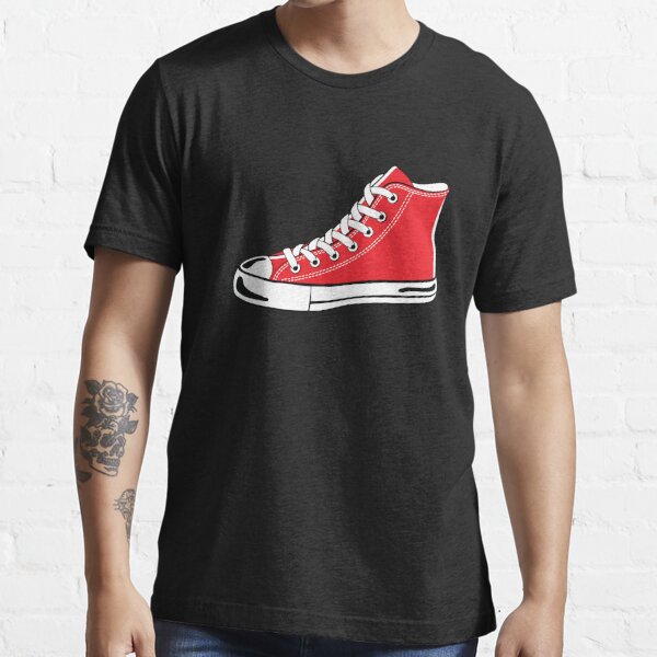 Red High Top Converse Sneaker Essential T-Shirt for Sale by NoSpecialShop