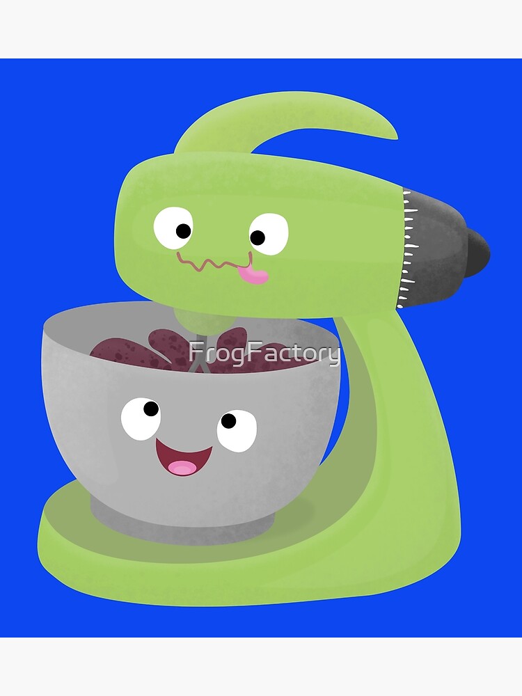 "Cute cake mixer kitchen appliance cartoon" Poster by FrogFactory Redbubble