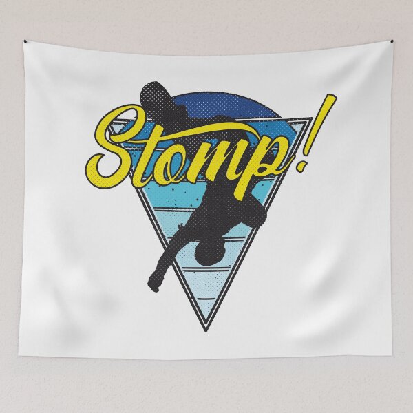 Item preview, Stomp! Retro Sunset Snowboarder designed and sold by JordanHolmes.