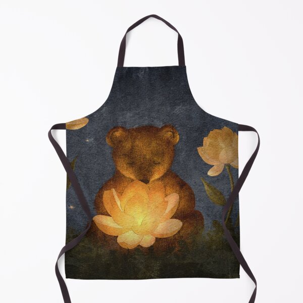 Item preview, Cute Bear in the Lotus Forest, blue designed and sold by Sara Frane.