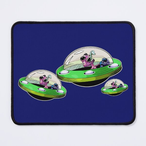 Item preview, Laughing Space Alien in a UFO spaceship Green designed and sold by iduzarts.