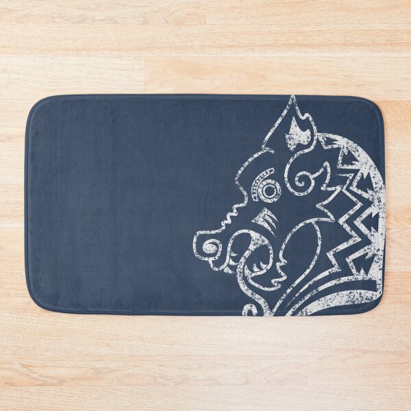 Item preview, Wolf Viking Longship Prow Beast Design in Warrior White designed and sold by Spammabelle.