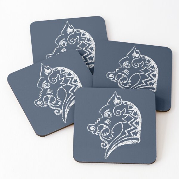 Item preview, Wolf Viking Longship Prow Beast Design in Warrior White designed and sold by Spammabelle.