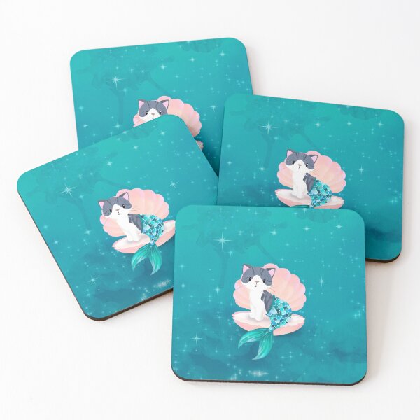 Item preview, Purrmaid on Clam Shell designed and sold by ikigaicreations.