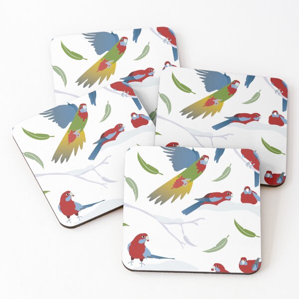 Item preview, Crimson Rosellas in the Snow designed and sold by Colour Angel by KV.