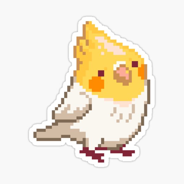 Cockatiel Pixel Art Sticker