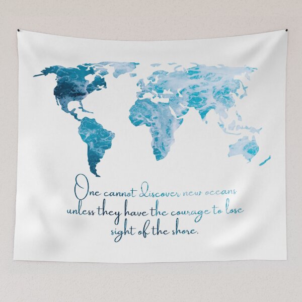 Item preview, World Map with an Ocean Underlay designed and sold by AdoptKM.