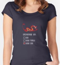 Camiseta entallada de cuello ancho ¡Deshonra!