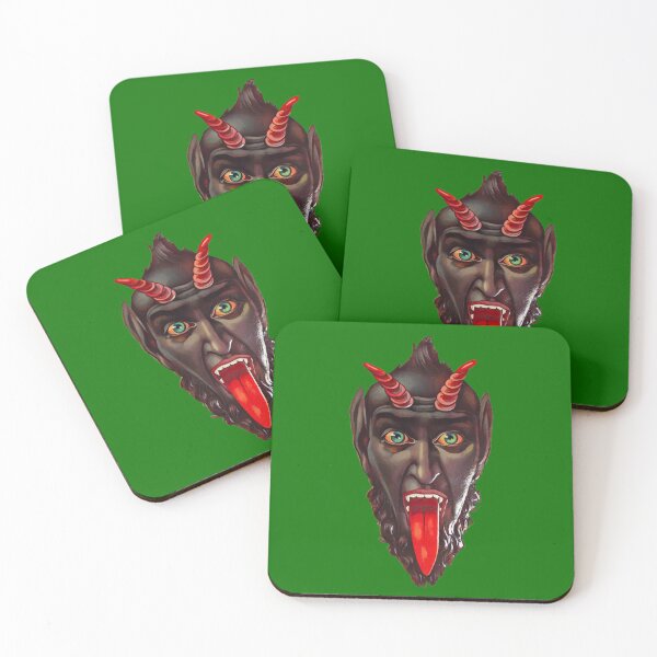 Item preview, Krampus face (on green) designed and sold by DotorEaon.
