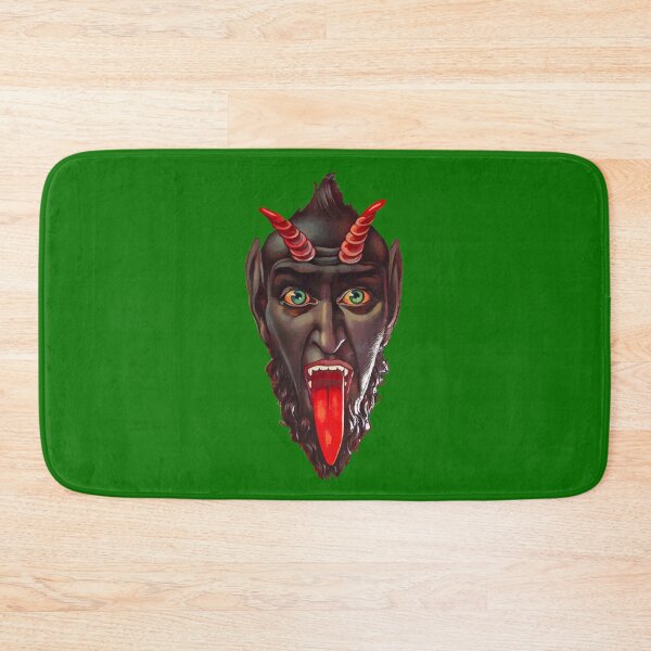 Item preview, Krampus face (on green) designed and sold by DotorEaon.