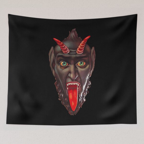 Item preview, Krampus face (on black) designed and sold by DotorEaon.