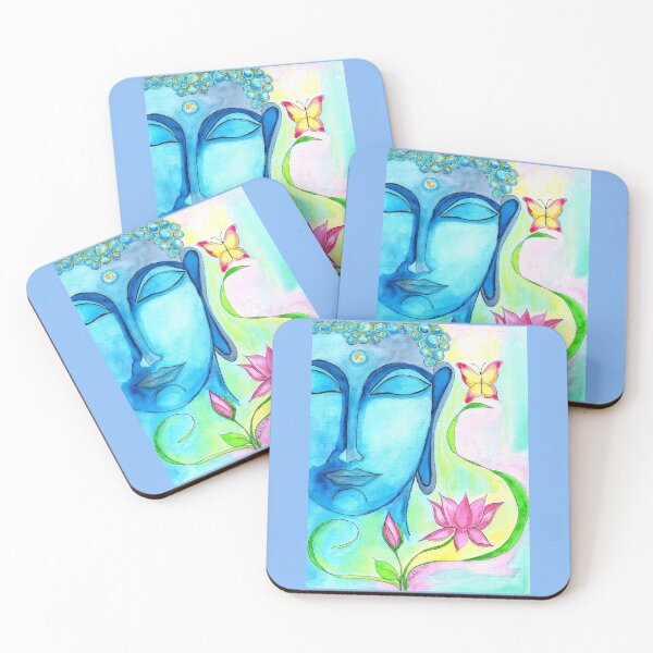 Item preview, Buddha in Blue with Butterfly designed and sold by Mahli's  Artful Whimsy.