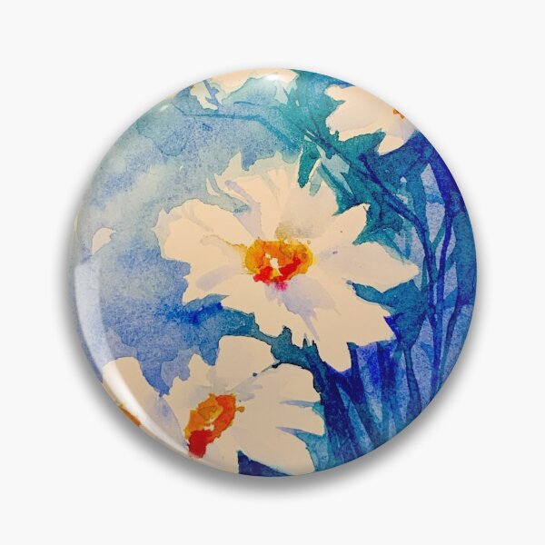 Item preview, Blue Daisey Watercolor Floral Bouquet designed and sold by JacquelineJax.