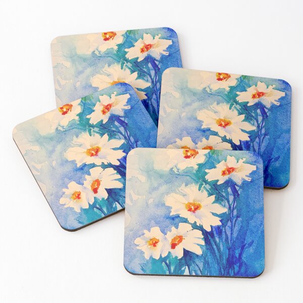 Item preview, Blue Daisey Watercolor Floral Bouquet designed and sold by JacquelineJax.