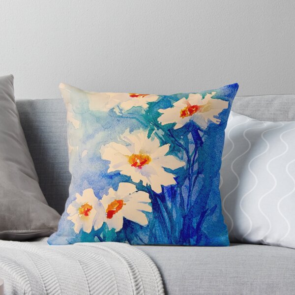 Item preview, Blue Daisey Watercolor Floral Bouquet designed and sold by JacquelineJax.