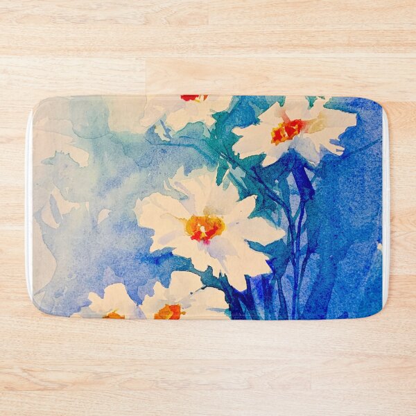 Item preview, Blue Daisey Watercolor Floral Bouquet designed and sold by JacquelineJax.