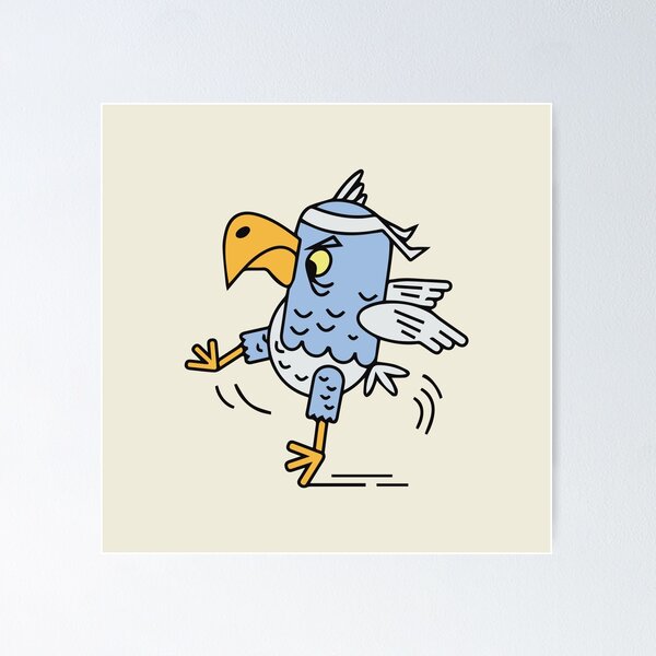Item preview, Karate fighting bird designed and sold by nobra.