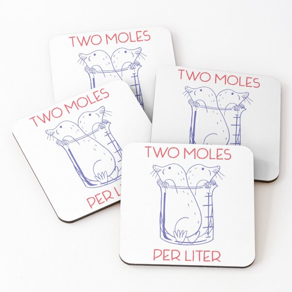 Item preview, two moles per liter physics chemistry science jokes designed and sold by LidaRayArt.