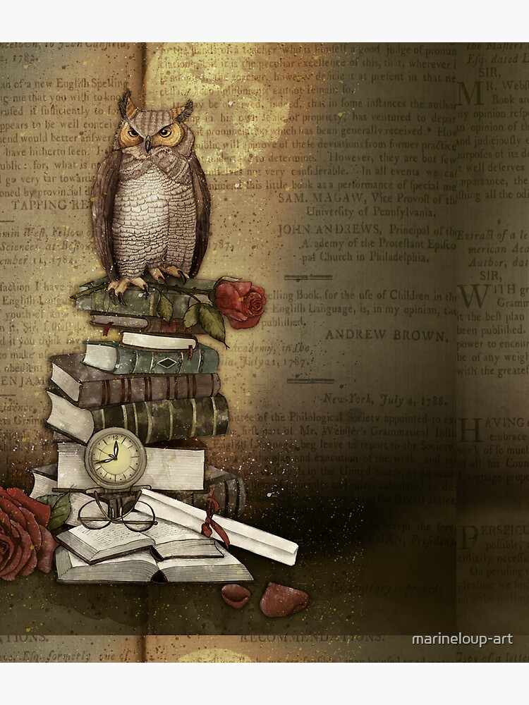 The Bibliophile - (the lover of books) by marineloup-art