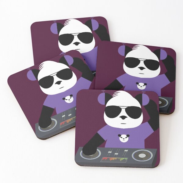 Item preview, Dj Panda with purple shirt designed and sold by Dalevalart.