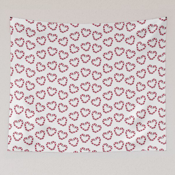 Item preview, Cute Christmas Valentines Day Candy Cane Hearts Cartoon Pattern, made by EndlessEmporium designed and sold by EndlessEmporium.
